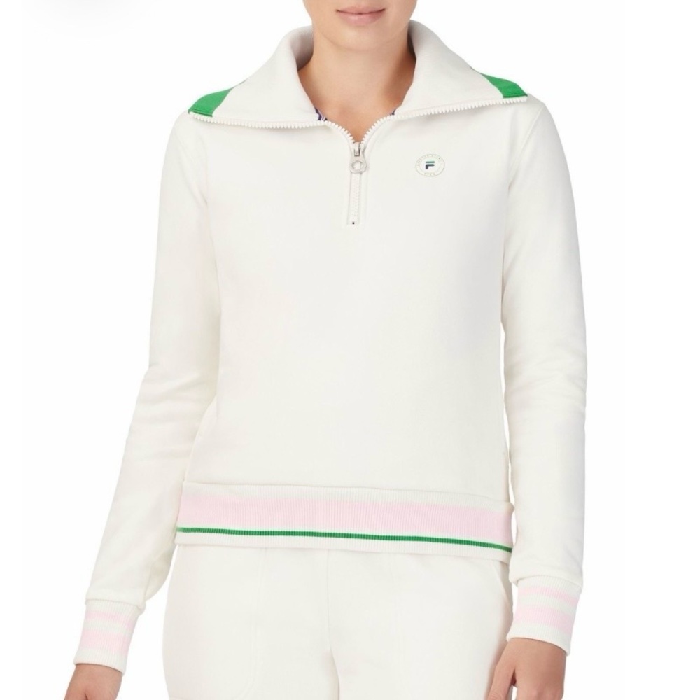 Fila by Brandon Maxwell quarter zip pullover sweatshirt sweater size M medium